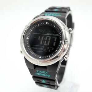 Relic by Fossil Black Digital Watch 42mm Alarm Chrono Timer w New Battery